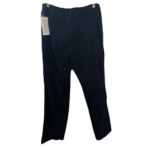 WILLI SMITH COLLECTION‎ Black Suede Pants Women’s Size 12 - Picture 2 of 5